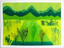 JOHN PATRICK GARUFI VINTAGE 1975 AQUATINT ETCHING SIGNED LTD EMERALD EQUINOX