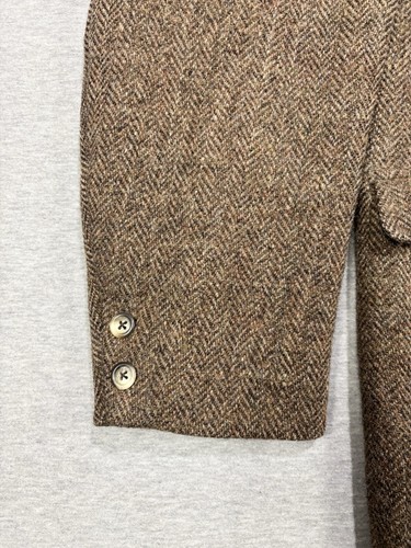 Vintage Boyds 100% Scottish Wool Harris Tweed Blazer Size 46L Herringbone READ - Picture 7 of 23