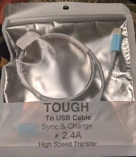  8-pin to Type-C Cable for Apple  to  USB-C Charge Sync. High Speed 2.4A!