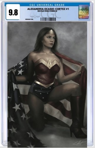 ALEXANDRIA OCASIO CORTEZ & FRESHMAN FORCE WHO DIS #1 COHEN FOIL CGC 9.8 VARIANT