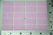 0421.30- 20 PIECES PETAL PINK 1/2" x 1" BULLSEYE 3mm THICK GLASS 90 COE