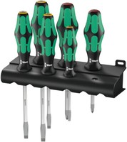334 SK/6 Rack Schraubendrehersatz Kraftform Plus Lasertip + Rack, 6-Teilig