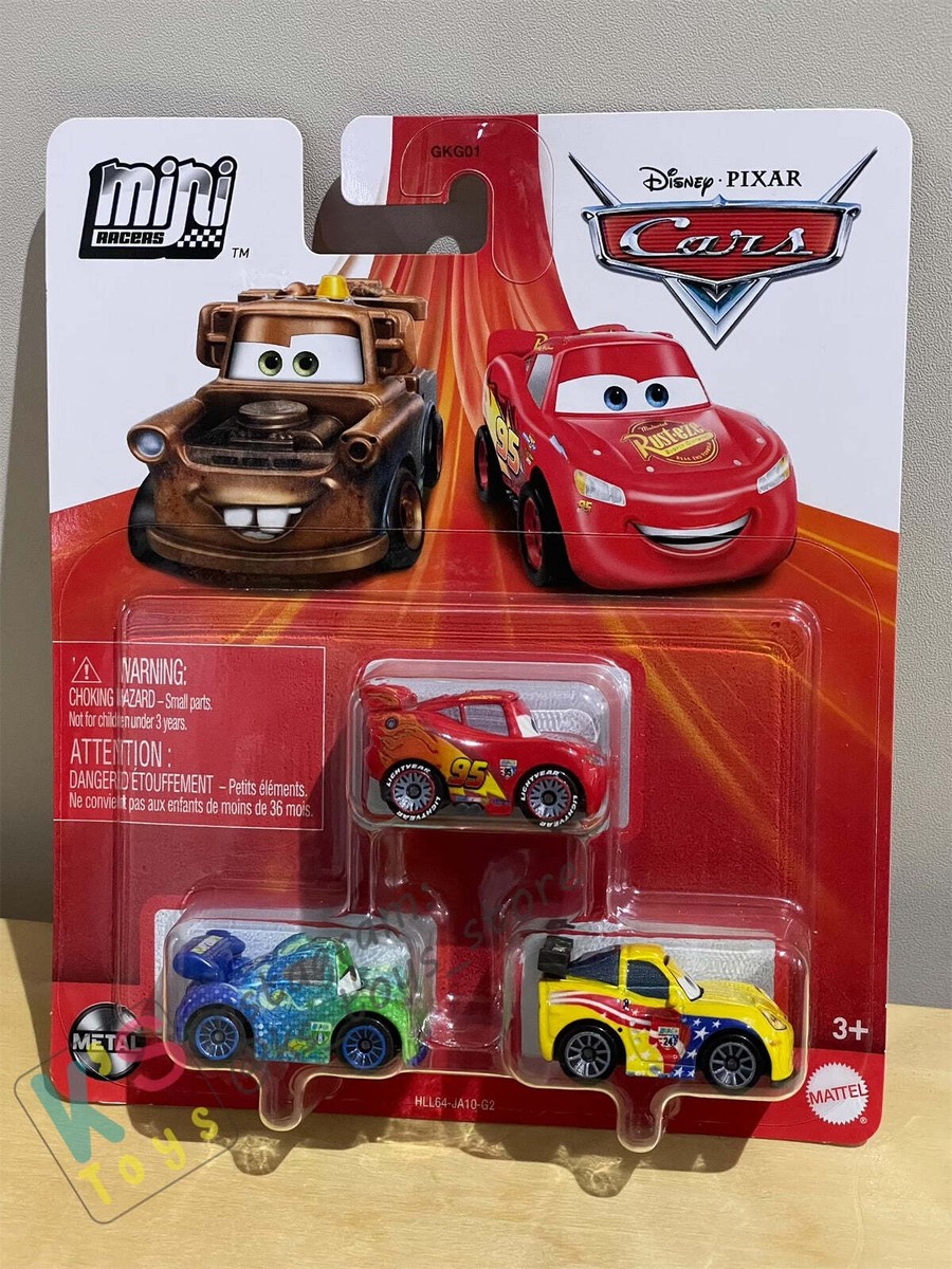 MINI RACERS DISNEY PIXAR CARS 3-PACK JEFF GORVETTE, LIGHTNING