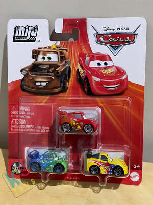 MINI RACERS DISNEY PIXAR CARS 3-PACK JEFF GORVETTE, LIGHTNING