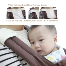 Drool and Teething Pad for Baby Carrier Organic Cotton 3xRandom Color & Syle Set