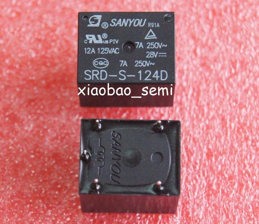 SRD-S-124D New Sanyou Sealed Type 1 Pole 24V DC Relay 12A 125VAC / 7A 250VAC - Foto 4