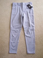 Boys Size YMD 10 - 12 Under Armour Vanish Pro Loose Gray Baseball Pants NWT