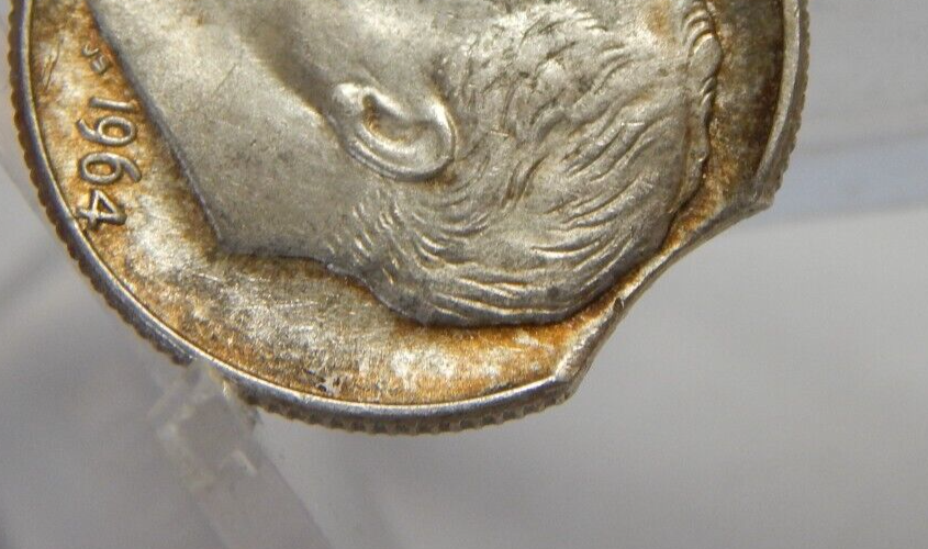 7 Silver Dimes 19031964 Mint Error Clip, Cud Spots, Lamination