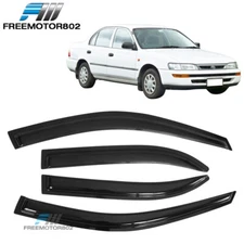 Fit 93-97 Toyota Corolla Slim Style 4PC Window Visors Rain Sun Guard Deflector