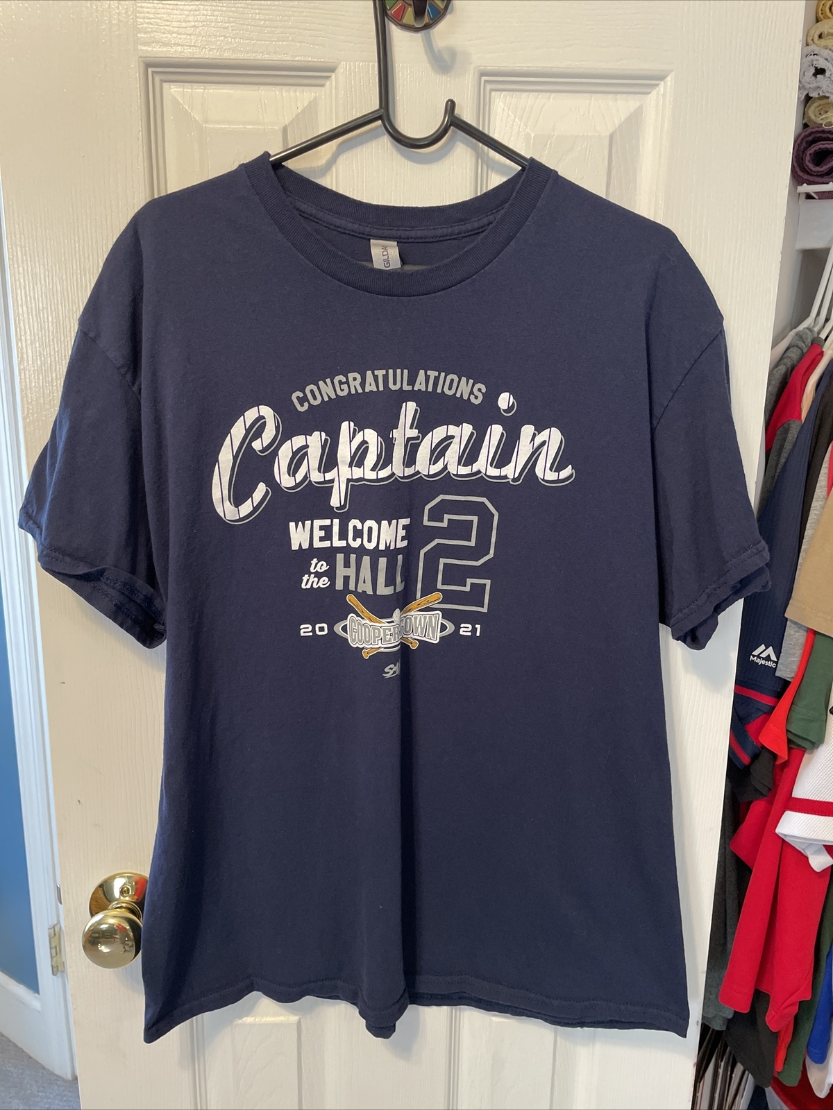 Derek Jeter New York Yankees Cooperstown Hall of Fame men’s blue shirt