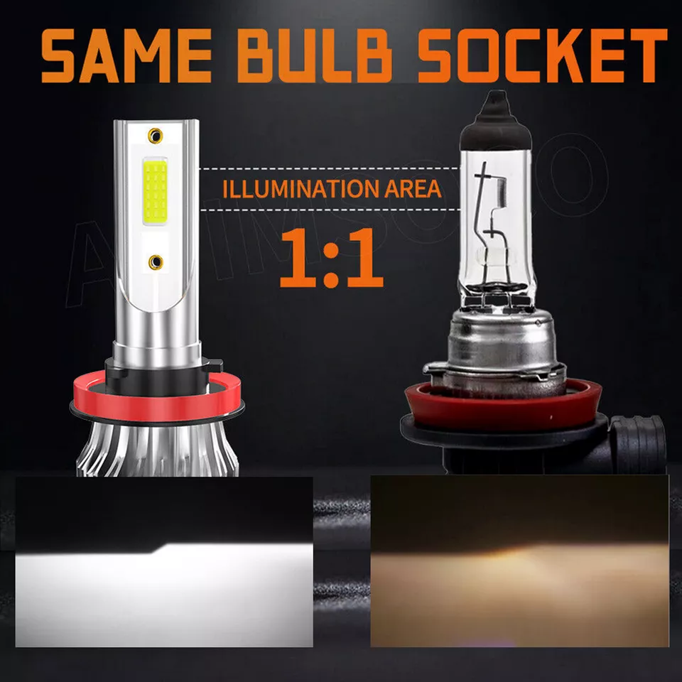 For Toyota Prius 2010-2012 2013 2014 2015 LED Headlights H11 Low Beam Bulbs Kit - Image 4 of 4