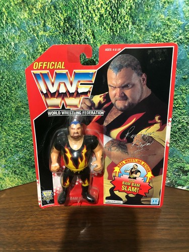 VINTAGE WWF Hasbro Bam Bam Bigelow Series 8 Red Ca...