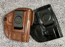 CLOSEOUT! Right Hand Leather Open Top 4 in 1 OWB IWB Holster - CHOOSE GUN