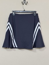 Nike Women s Dark Gray White Side Stripes Stretch Comfort Pull On Golf Skort S