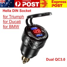 Motorcycle Charger For BMW R1200GS Triumph Tiger 800 XC Hella DIN to USB 5V 2.1A