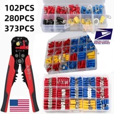 102/373X Assorted Insulated Spade Electrical Wire Connectors Crimp Terminals Kit