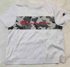 NEW Champion Boys White Camo Logo Shirt Size 5