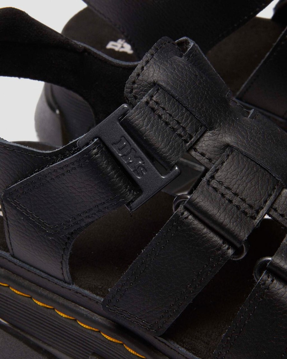 Dr. Martens Women's Mattison 3 Strap Platform Sandals Black