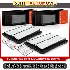 2x Engine Air Filters for Renault Kadjar HL HA Koleos HC Nissan X-Trail T32 1.6L