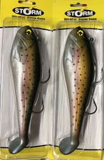 Storm WildEye Swim Shad Swimbait 9” Fishing Lure Rainbow Trout Lot Of 2 S10
