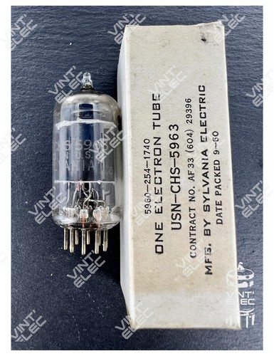 Paire De Tubes électroniques Sylvania 5963 Des Années 1960 - Plaques 17 Mm - Neufs
