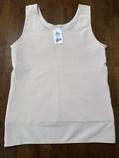 NEW Ann Michell Camisilla Camisole Tank Top Body Shaper Tummy Control Large L