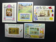 Liberia  Lot of CTO Souvineer Sheets