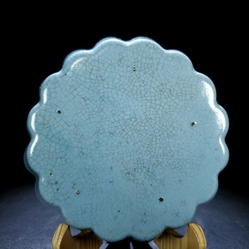 Lavadora de cepillo de 6,3" antigua dinastía Song porcelana ru horno grieta de hielo boca de flores - Imagen 3 de 9