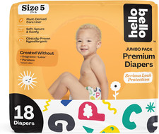 Premium Baby Diapers Size 5, 18 Count of Disposable, Extra-Absorbent, Hypoallerg