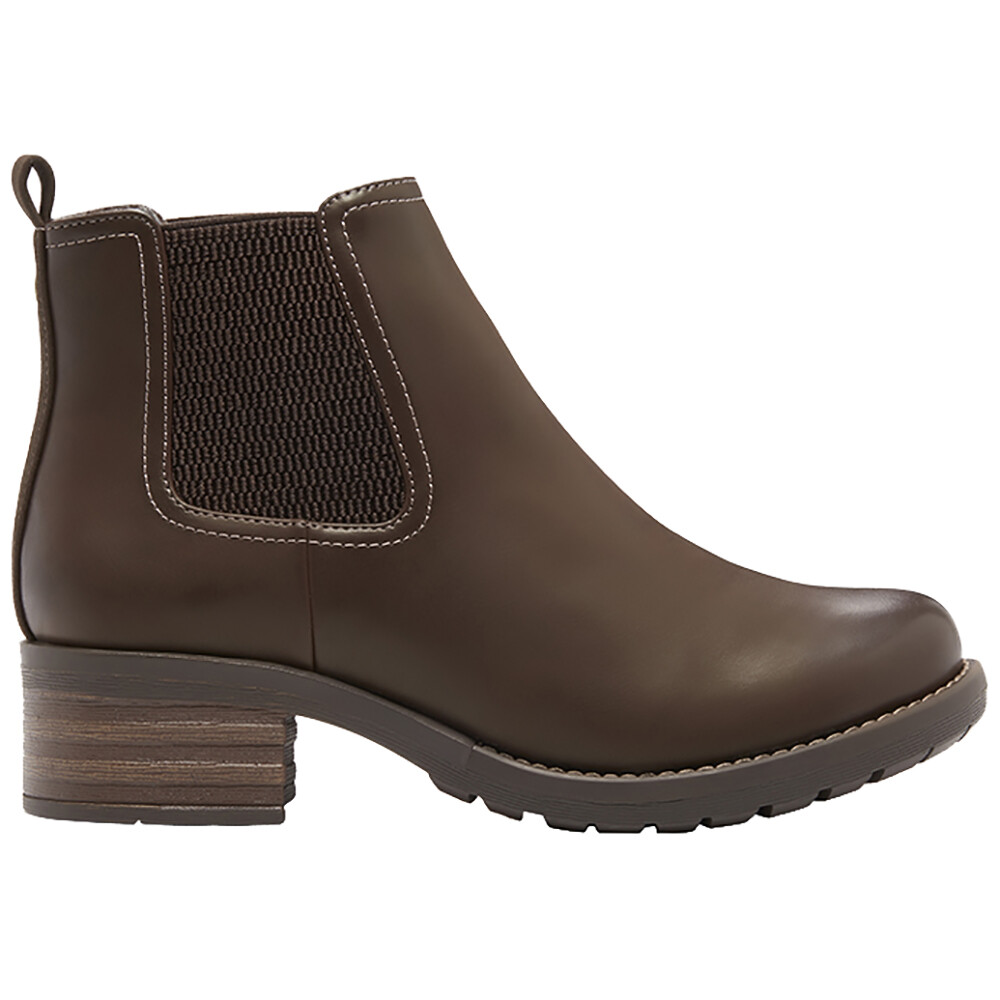 Женские Ботинки Челси Eastland Jasmine Round Toe Коричневые Повседневные Ботинки 2149-02 7790₽