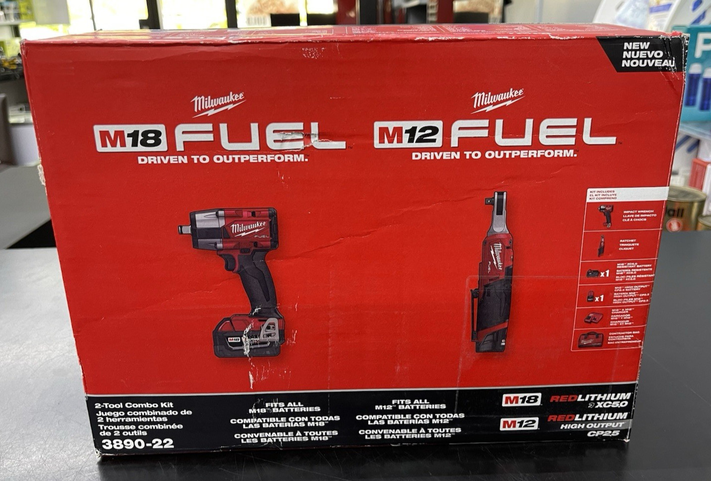 Milwaukee Tool 3890-22 M18 FUEL and M12 FUEL 2-Tool Combo Kit NEW!