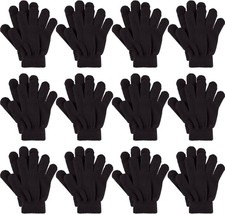 12 Pairs Kids Gloves Winter Toddler Full Fingers Knit Children Stretchy Warm