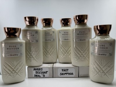 BATH & BODY WORKS 6 PACK ''PURE WONDER'' Daily Nourishing Body lotion 8oz,  NEW