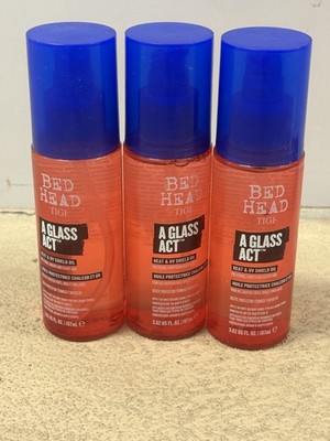 Bed Head TIGI A Glass Act Heat UV Shield Hair Oil 3.62 oz Lot of 3