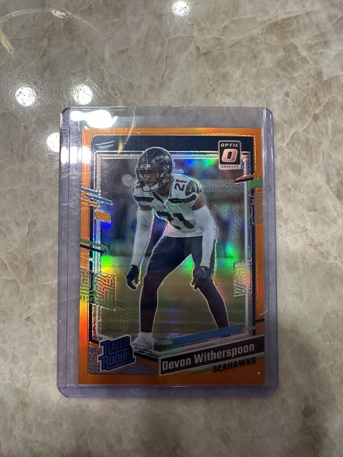 2023 Donruss Optic #292 Devon Witherspoon Orange Holo #/249 Rated Rookie RC