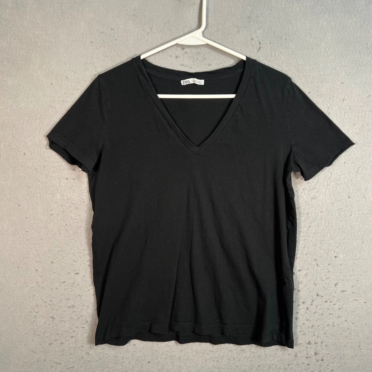 T-shirt Zara – Couleur Vison – Taille M – Coton Manches Courtes – Occasion Très Bon état