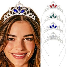 Crystal Mini Crown Headbands Princess Tiara Headband Sparkly Rhinestone Hair ...