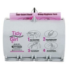 Tidy Girl TGUDPV2 Plastic Feminine Hygiene Disposal Bag Dispenser - Gray New