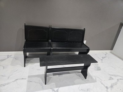 3-Piece Corner Benches With Storage Nook Table Bench Expresso 