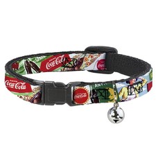 Cat Collar Breakaway with Bell Vintage Coca-Cola GO REFRESHED Ads and Icons Coll