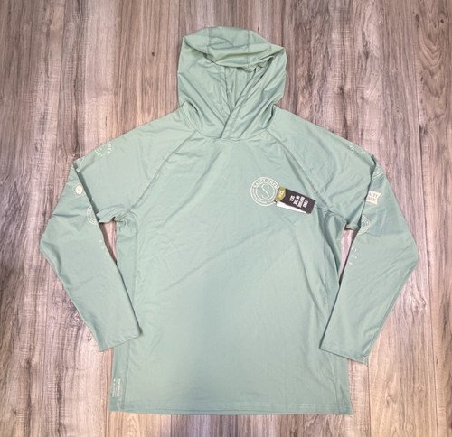 Salty Crew Palomar Perforated Performance Fishing Hoodie Mackerel Mens Large NEW