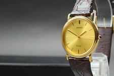 Orologio Uomo Vintage 1991 N Come Nuovo Seiko Dolce 8N41-7030 Oro Rotondo HAQ...
