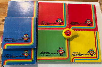 Vintage Scribbler's Learn With Me Club Lot 9 Packs Owl Clicker Educational