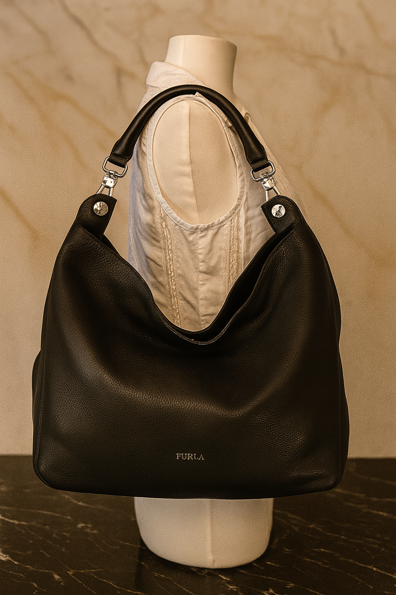 FURLA バッグ 黒 フルラ FURLA ハンドバッグ ショルダーバッグ 黒 ブラック レザー