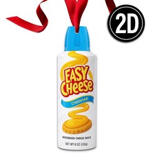 Easy Cheese Acrylic Christmas Ornament Cheddar Spray Can Snack Gift 161
