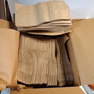 Duro #6 Kraft Paper Bags 500 Count | 5x3.1x9.8'' Brown Grocery Lunch Sacks Bulk
