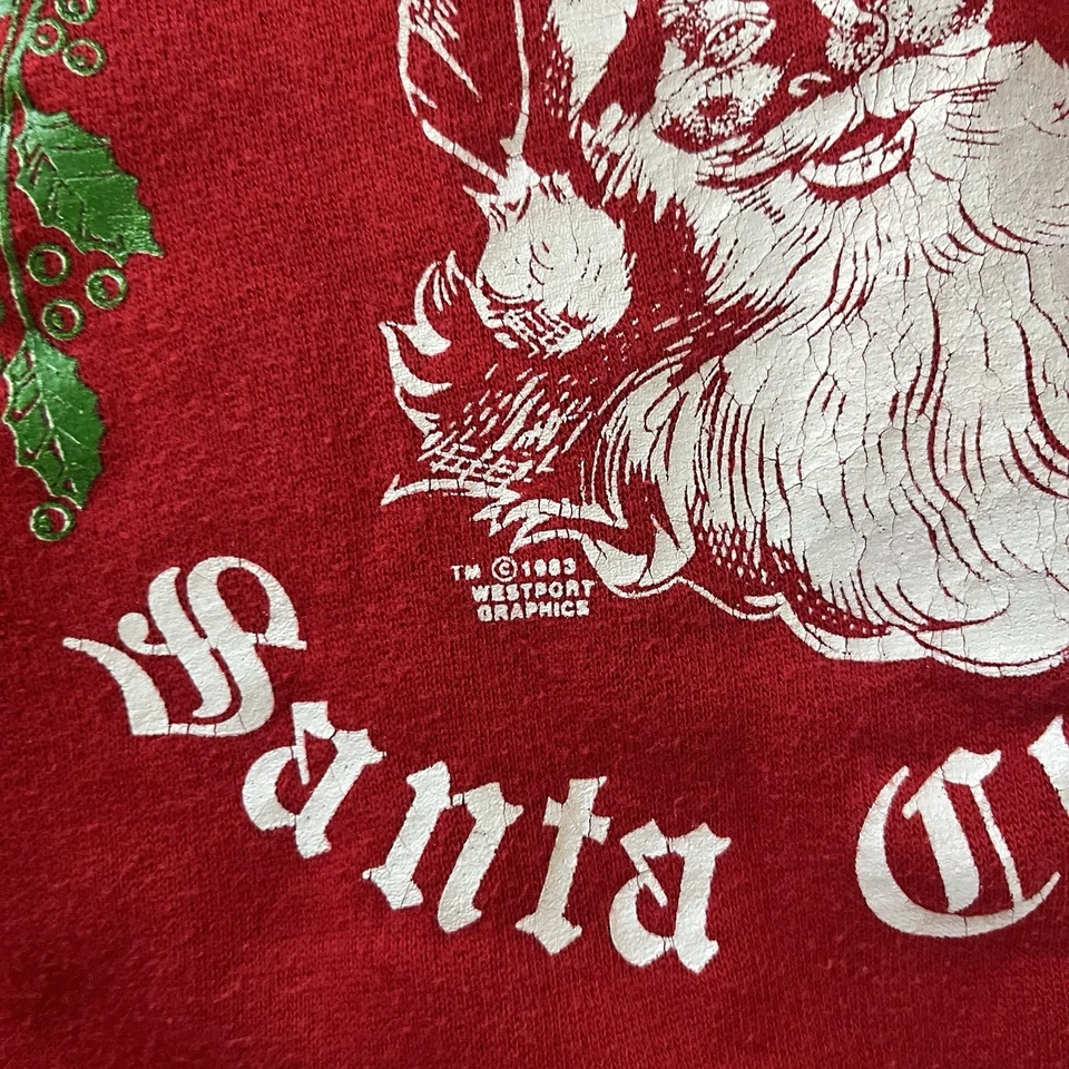 复古 80 年代 I Believe In Santa 卫衣 圣诞节 尺寸 M — 第 3/4 张图片