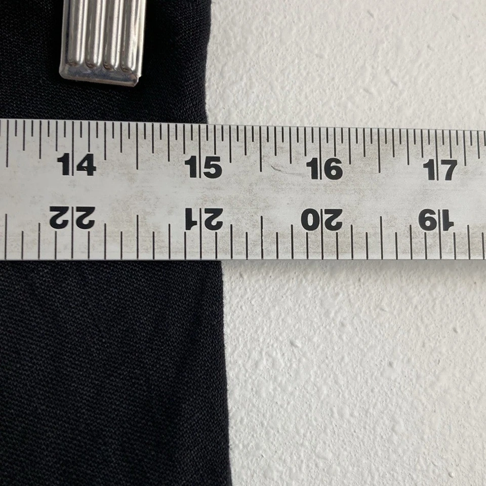 J Crew Tall Gwyneth falda sin cordones dobladillo volante en lino para mujer TS negra Foto 3 de 4