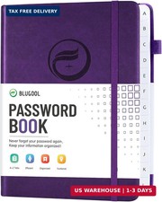 Password Book with Alphabetical Tabs, Hardcover Password Keeper, Password Notebo