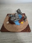 Vintage 1983 Hudson Fine Pewter Cat Family Scene Base & 4 Cats (Incomplete) — photo 10